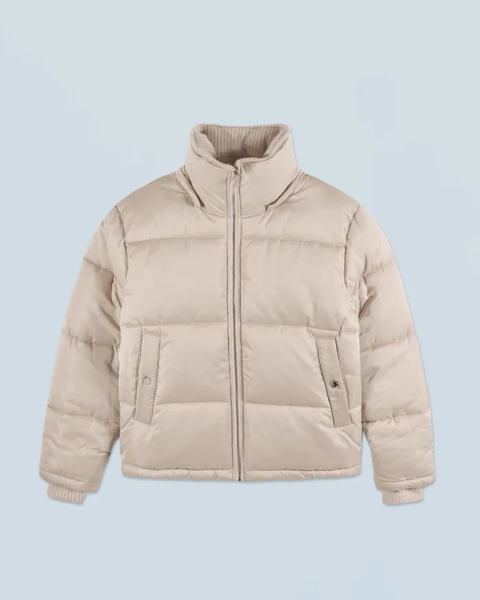 From Future Coats and Jackets Women Outerwear Down Jacket With Cashmere Lining Sand