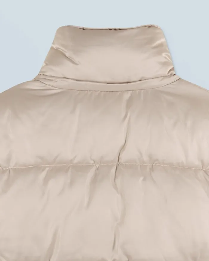 From Future Coats and Jackets Women Outerwear Down Jacket With Cashmere Lining Sand