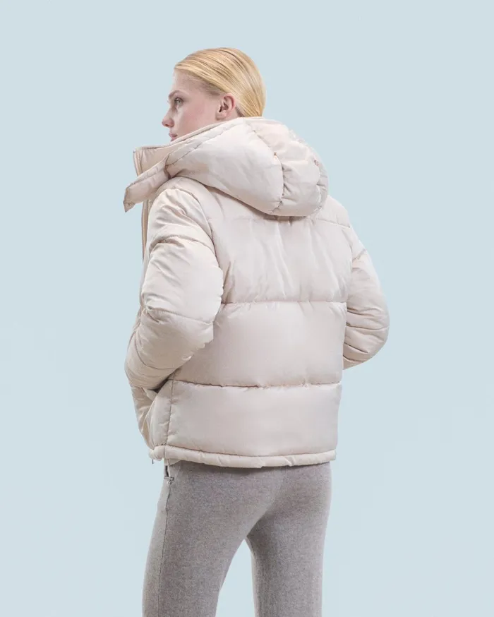 From Future Coats and Jackets Women Outerwear Down Jacket With Cashmere Lining Sand