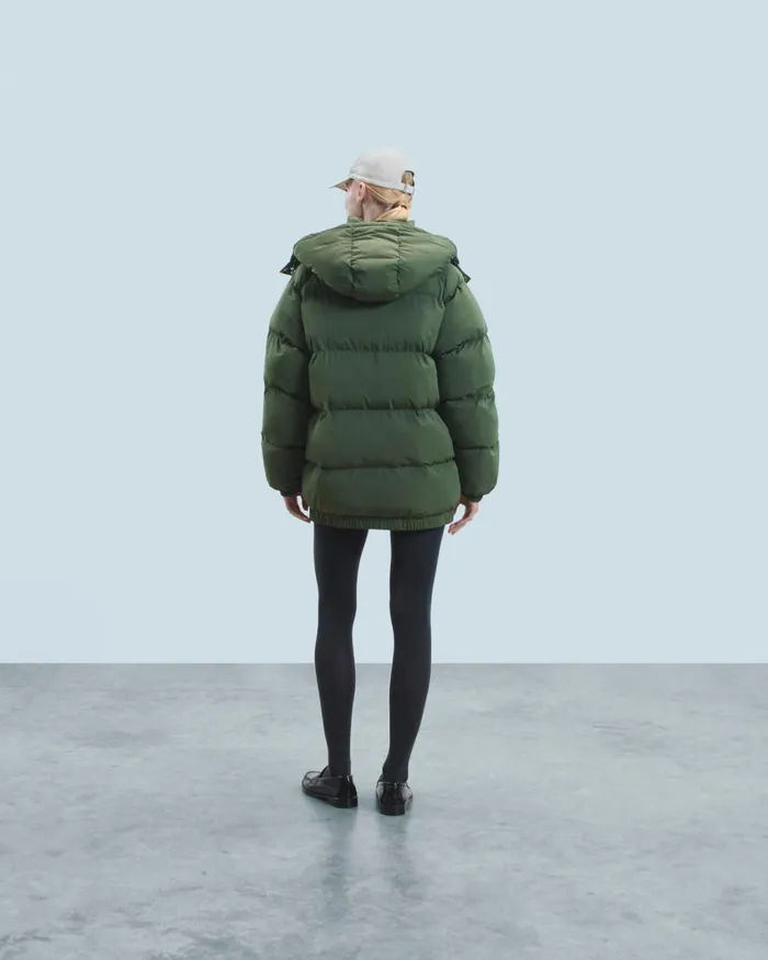 From Future Coats and Jackets Women Outerwear MidLength Down Jacket Khaki