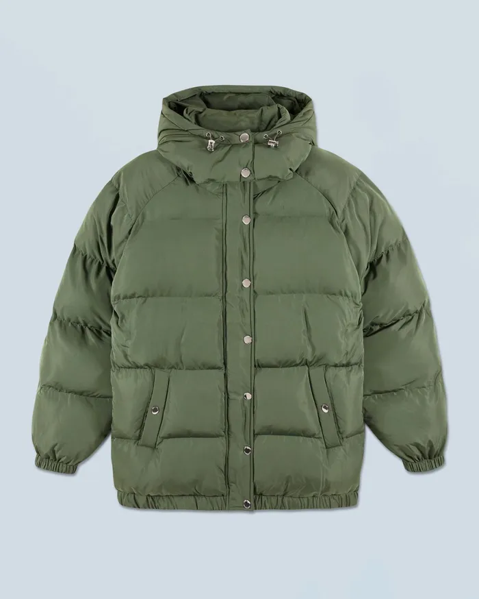 From Future Coats and Jackets Women Outerwear MidLength Down Jacket Khaki
