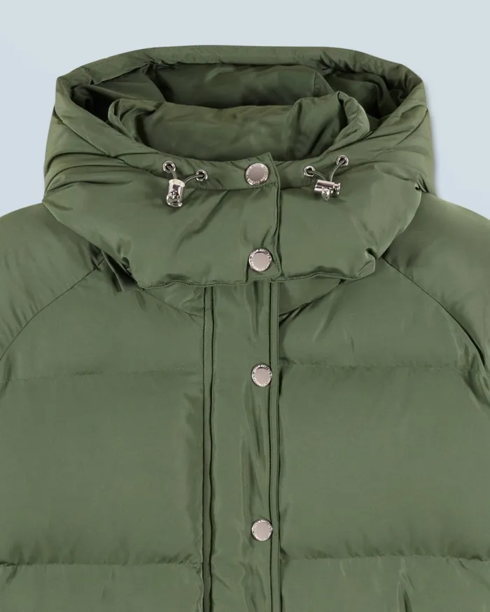 From Future Coats and Jackets Women Outerwear MidLength Down Jacket Khaki