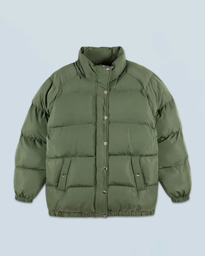 From Future Coats and Jackets Women Outerwear MidLength Down Jacket Khaki