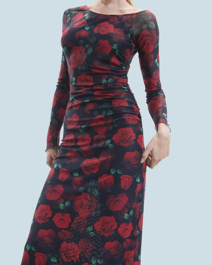 From Future Dresses and Jumpsuits Women Asymmetrical Long Dress Passionate Rose