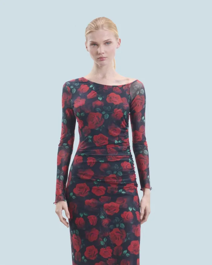 From Future Dresses and Jumpsuits Women Asymmetrical Long Dress Passionate Rose