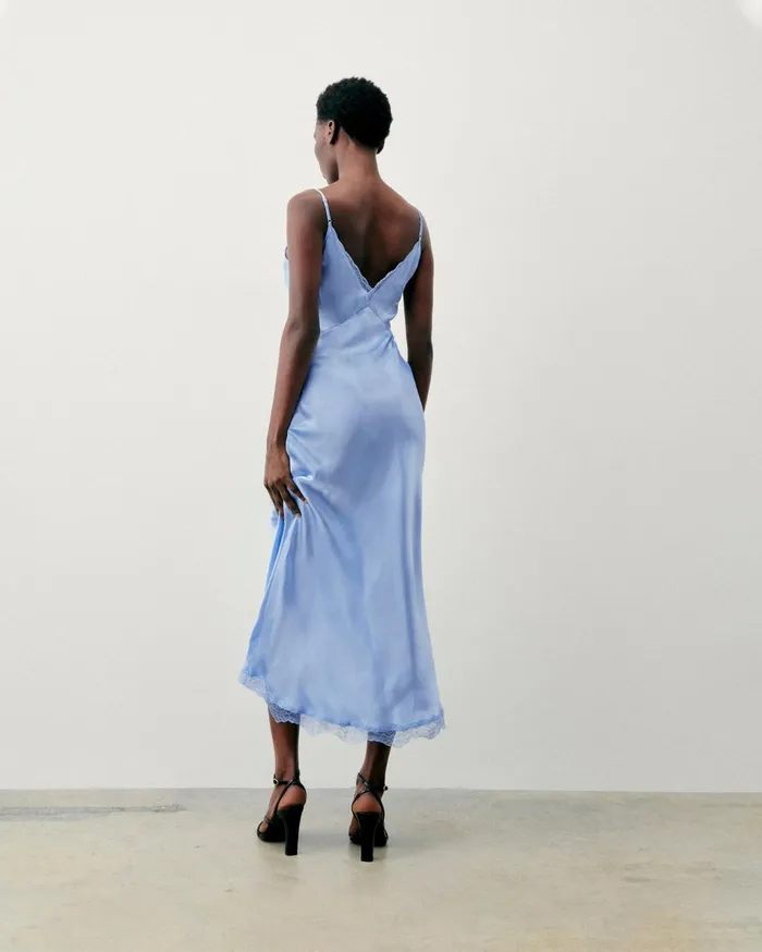 From Future Dresses and Jumpsuits Women Long Lila Strap Dress Baby Blue