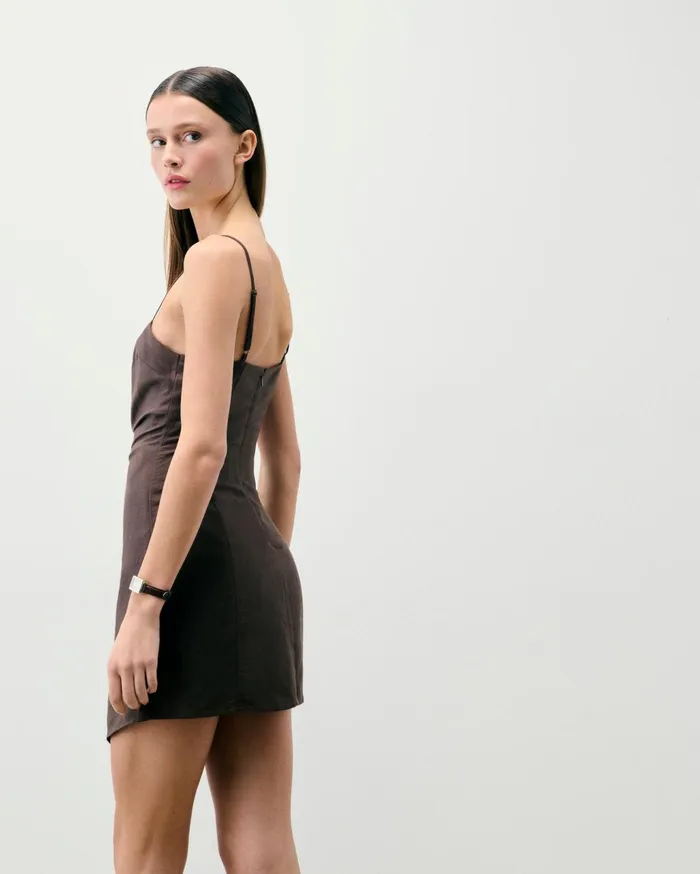 From Future Dresses and Jumpsuits Women Rivka Short Strap Dress Chocolate
