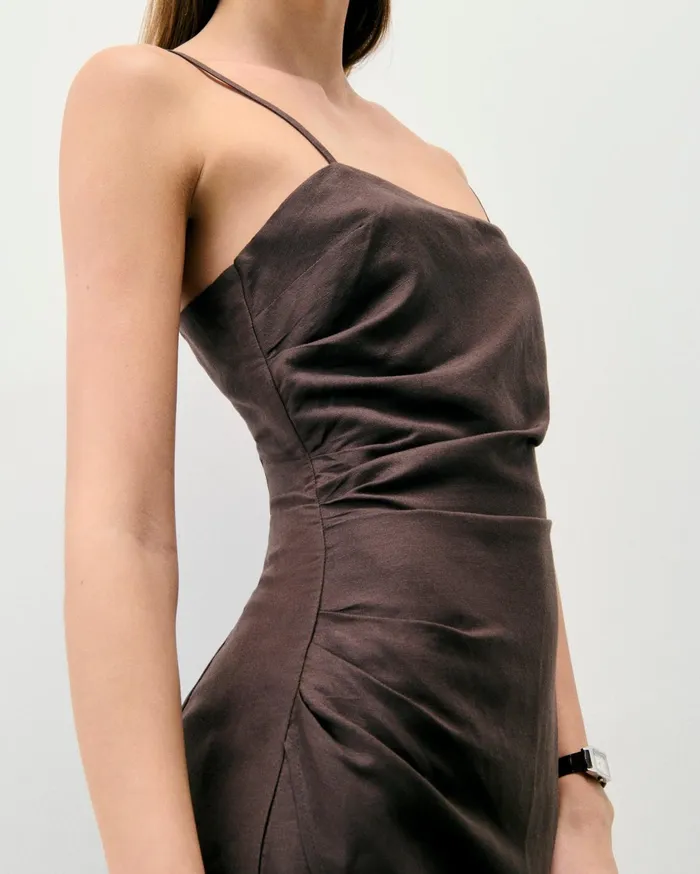 From Future Dresses and Jumpsuits Women Rivka Short Strap Dress Chocolate