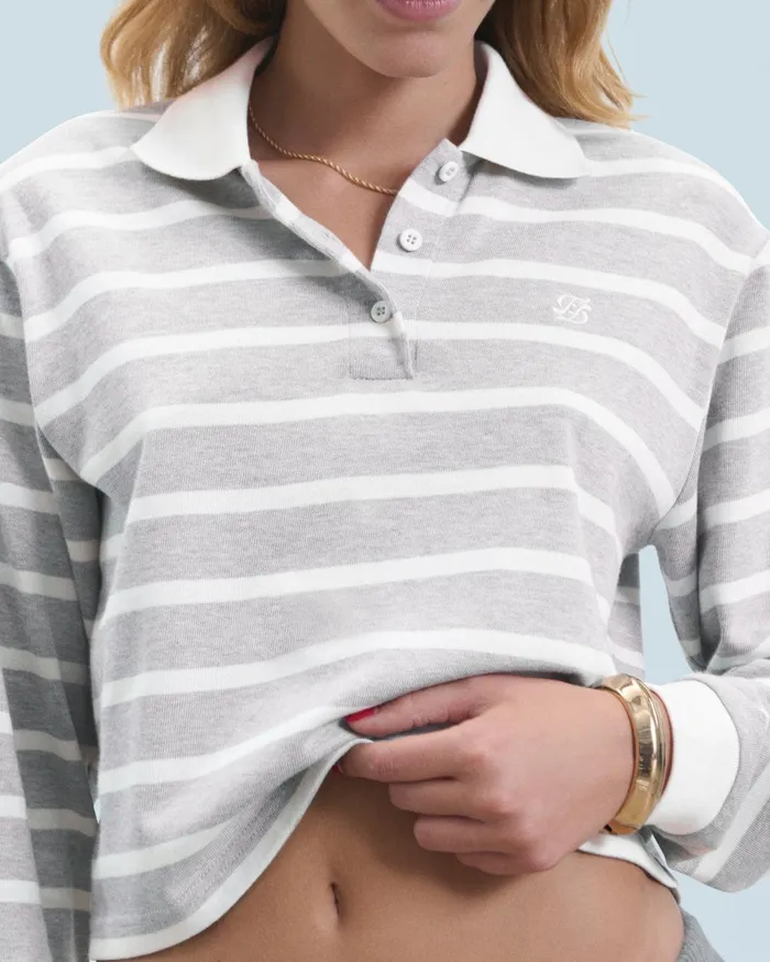 From Future Hoodies Women Polo Sweatshirt Ff Light Heather Gray