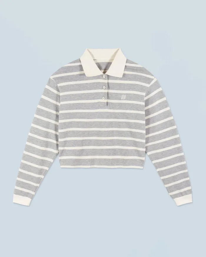From Future Hoodies Women Polo Sweatshirt Ff Light Heather Gray
