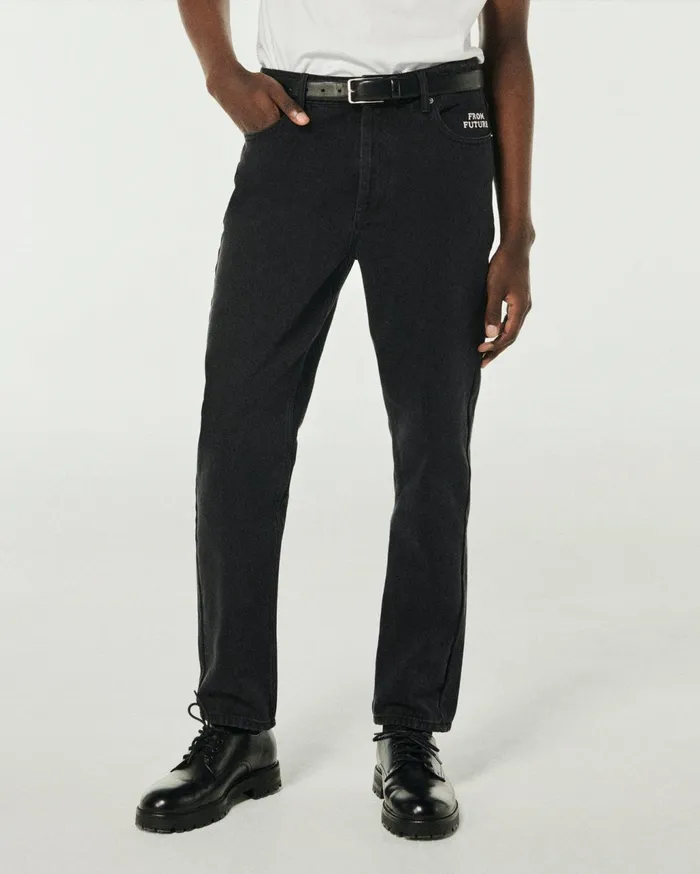 From Future Jeans Men Tapered Jackson Jeans Washed Black