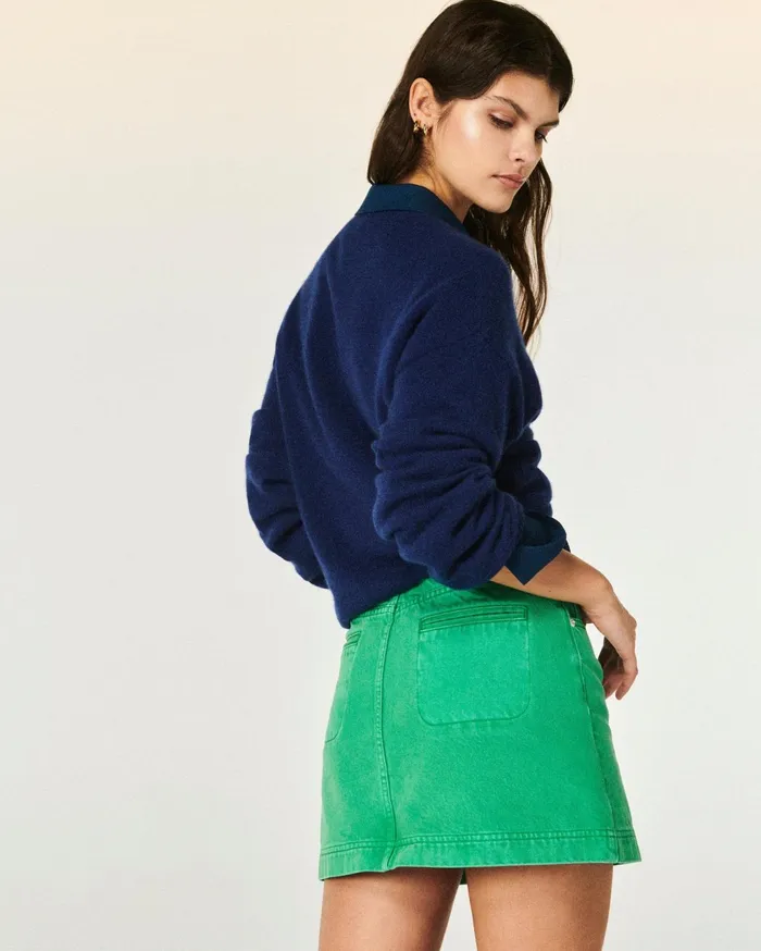From Future Jeans Women Mini Skirt Tropical Green