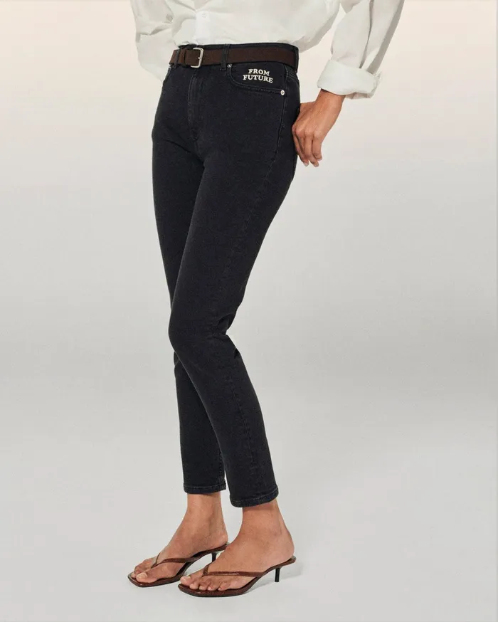From Future Jeans Women Slim Fit Johnny Jeans Black