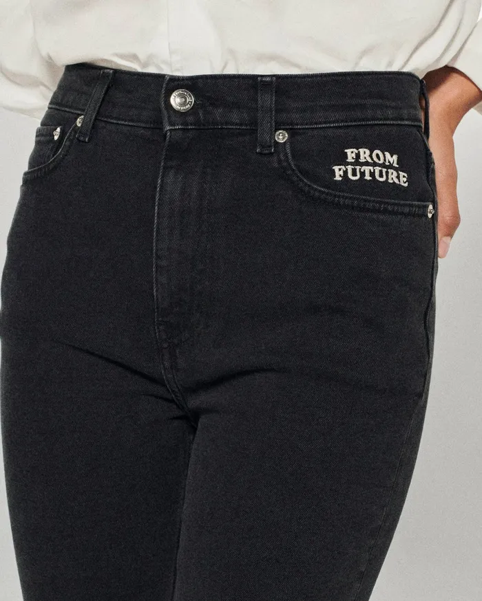 From Future Jeans Women Slim Fit Johnny Jeans Black