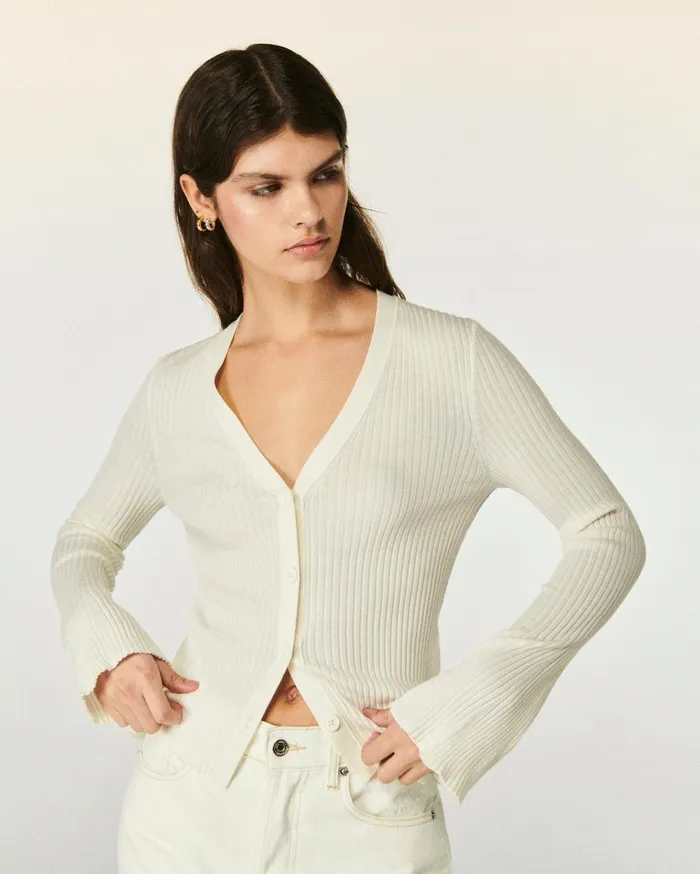 From Future Merino Wool Sweaters Women Cardigan Sweater White