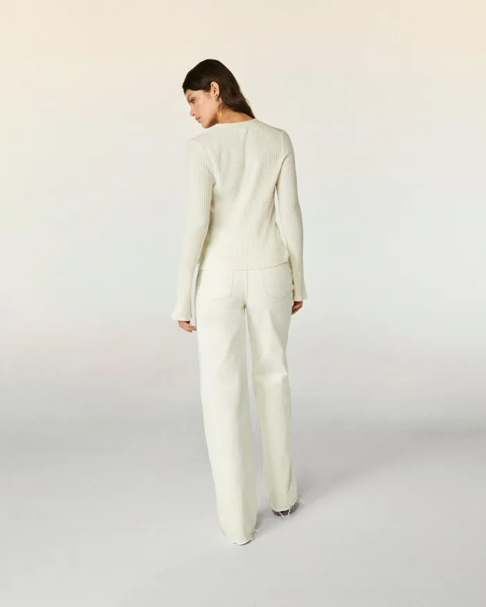 From Future Merino Wool Sweaters Women Cardigan Sweater White