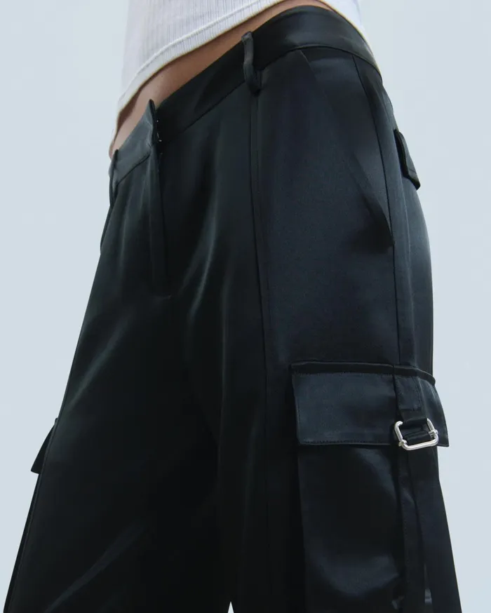From Future Pants Women Cargo Pants Black