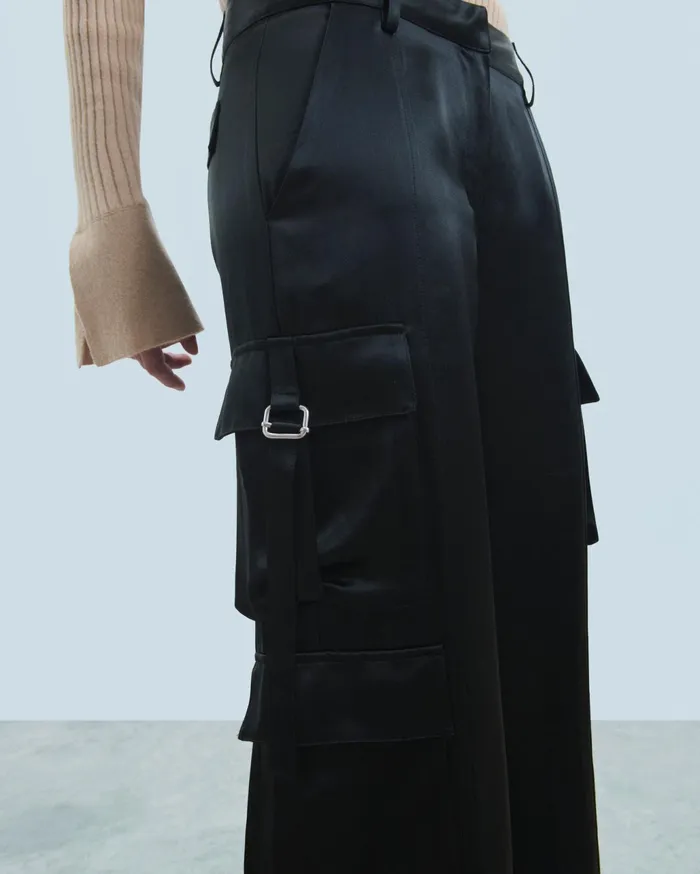 From Future Pants Women Cargo Pants Black