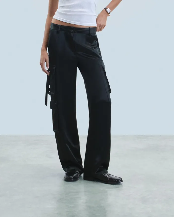 From Future Pants Women Cargo Pants Black