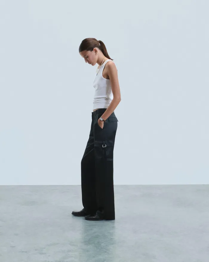 From Future Pants Women Cargo Pants Black