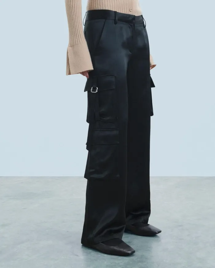 From Future Pants Women Cargo Pants Black