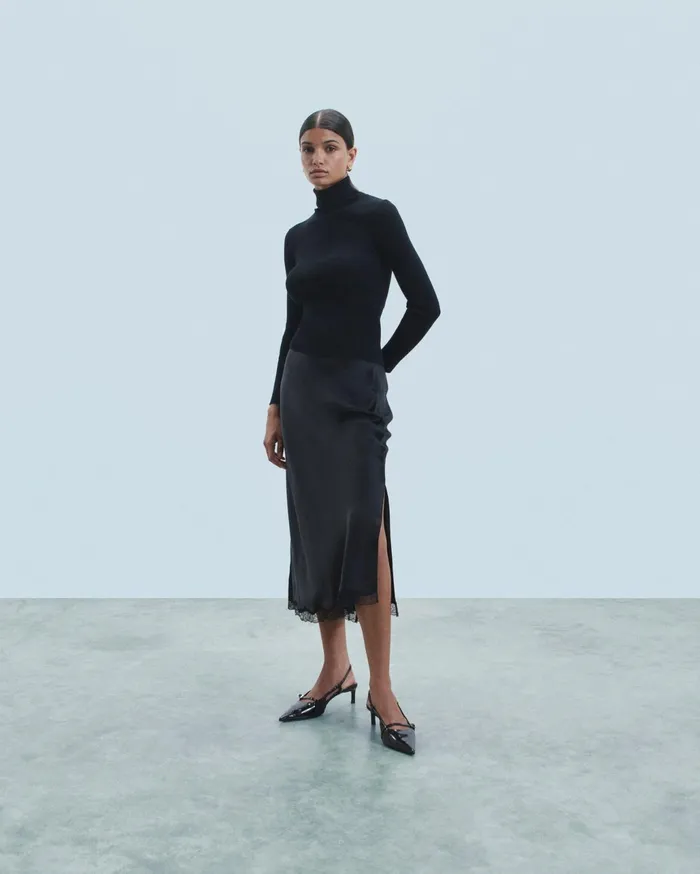 From Future Skirts Women Midi Skirt Navy