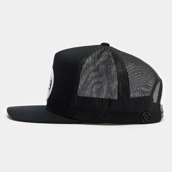 GFORE Hats Men CIRCLE G039S COTTON TWILL TALL TRUCKER HAT Onyx