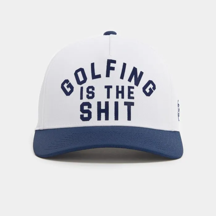 GFORE Hats MenWomen GOLFING IS THE SHT STRETCH TWILL SNAPBACK HAT Snow