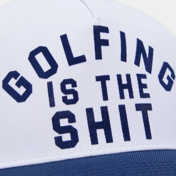 GFORE Hats MenWomen GOLFING IS THE SHT STRETCH TWILL SNAPBACK HAT Snow