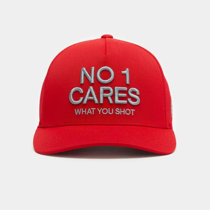 GFORE Hats MenWomen NO 1 CARES STRETCH TWILL SNAPBACK HAT Poppy
