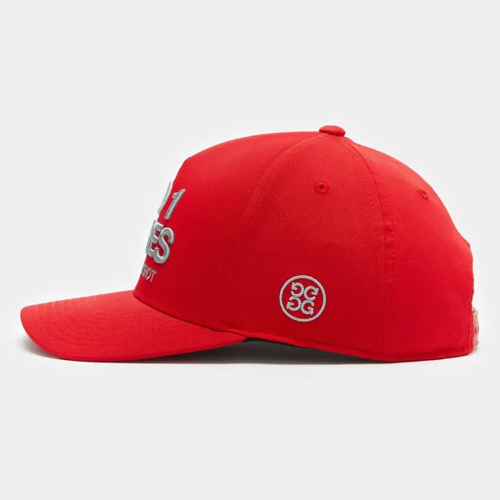 GFORE Hats MenWomen NO 1 CARES STRETCH TWILL SNAPBACK HAT Poppy