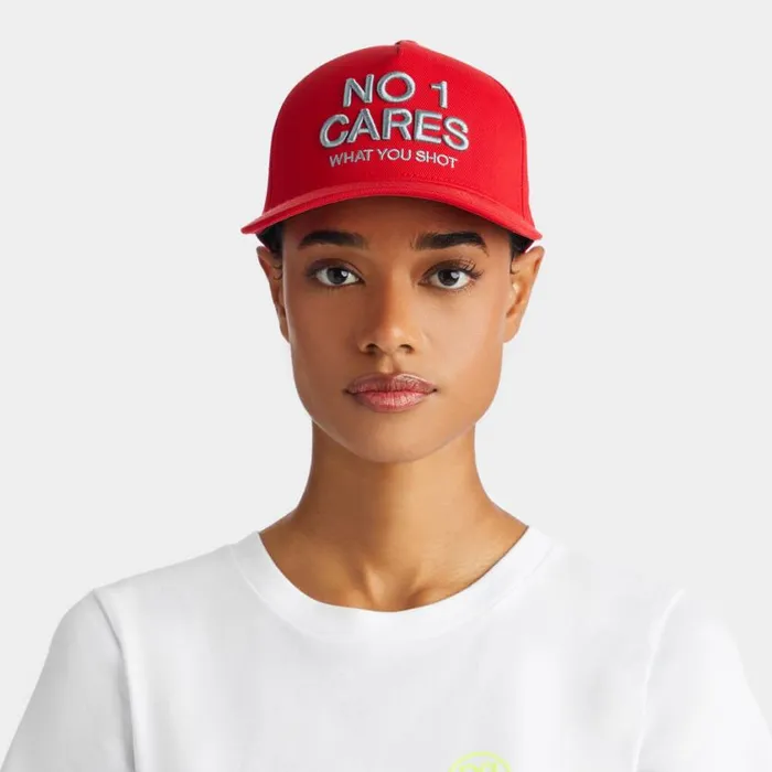 GFORE Hats MenWomen NO 1 CARES STRETCH TWILL SNAPBACK HAT Poppy