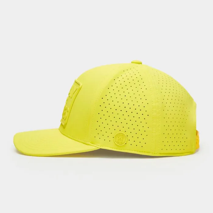 GFORE Hats MenWomen PRAY FOR BIRDIES PERFORATED FEATHERWEIGHT TECH SNAPBACK HAT Solar