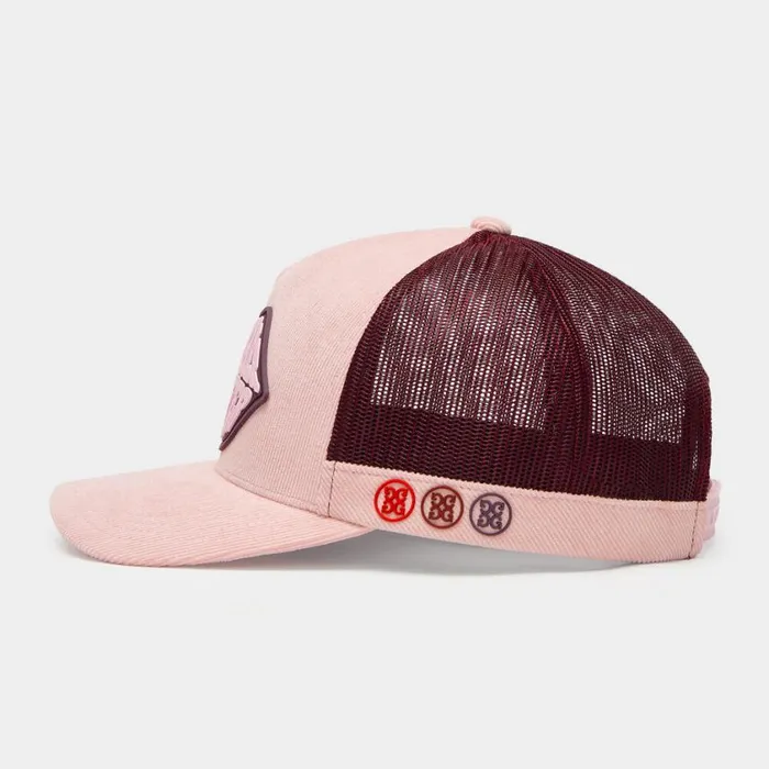 GFORE Hats Women MOTHER GOLFER COTTON CORDUROY TRUCKER HAT Amour GFORE Hats Women MOTHER GOLFER COTTON CORDUROY TRUCKER HAT Amour