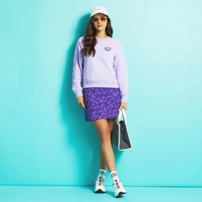 GFORE Hoodies and Tees Women FOREVER FRENCH TERRY RAGLAN CREWNECK SWEATSHIRT Aura
