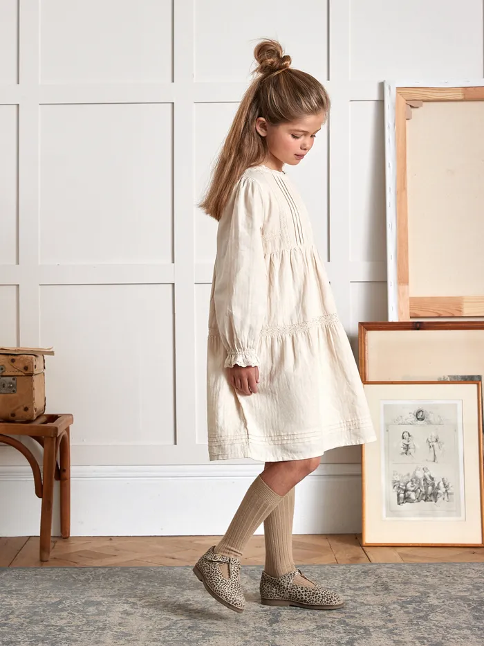 Girls Cyrillus Clothing Heirloom Dress Ecru