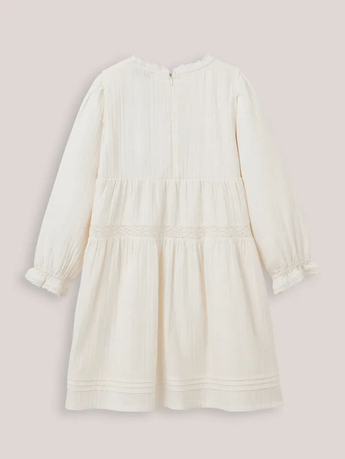 Girls Cyrillus Clothing Heirloom Dress Ecru