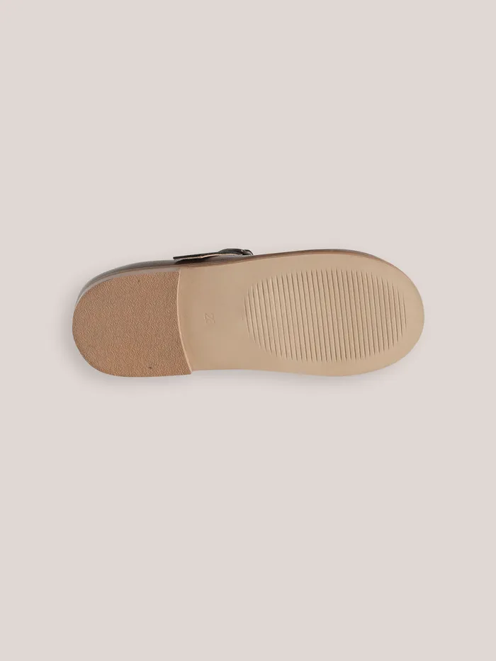 Girls Cyrillus Shoes Leather TBar Shoes With PunchHole Toes Mordore