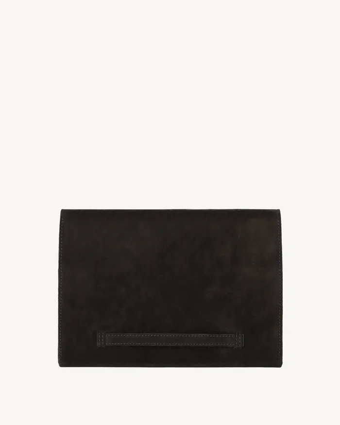 Handbags Women Nili Lotan LE AGNES CLUTCH Black And Gold