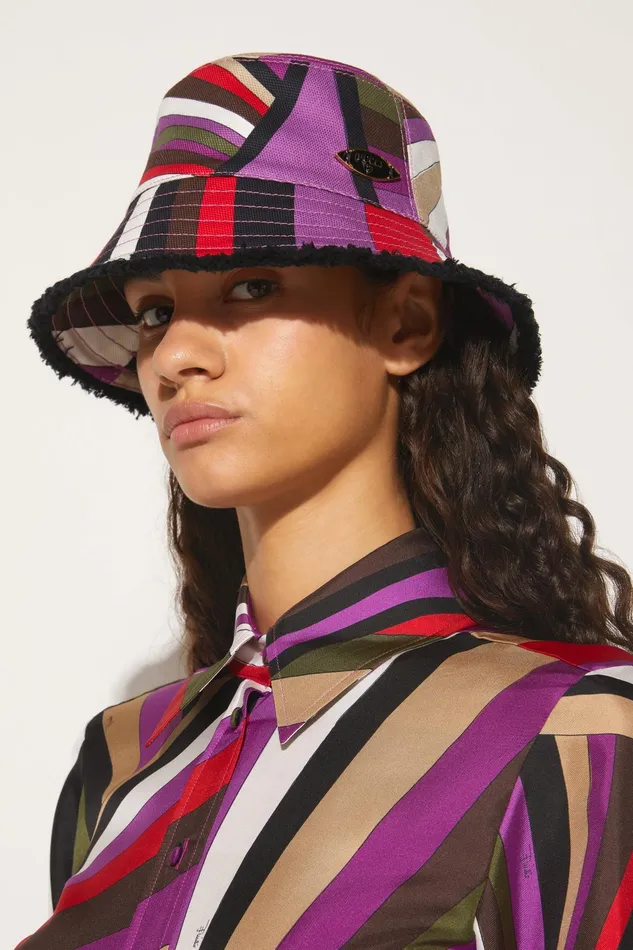 Hats And Hair Accessories Women PUCCI IridePrint Bucket Hat
