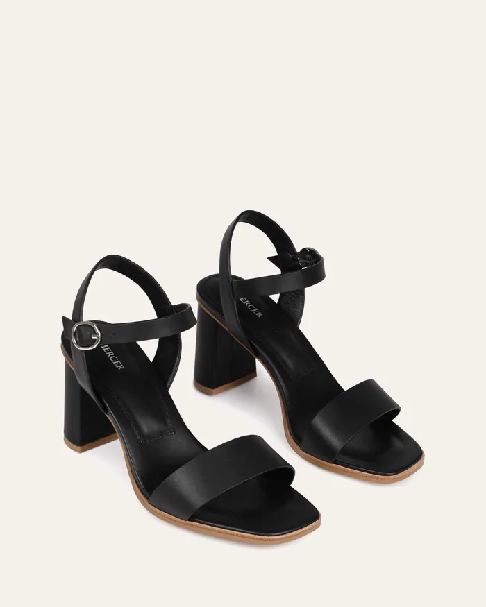 HIGH SANDALS jomercer Women Calais high heel sandals black leather