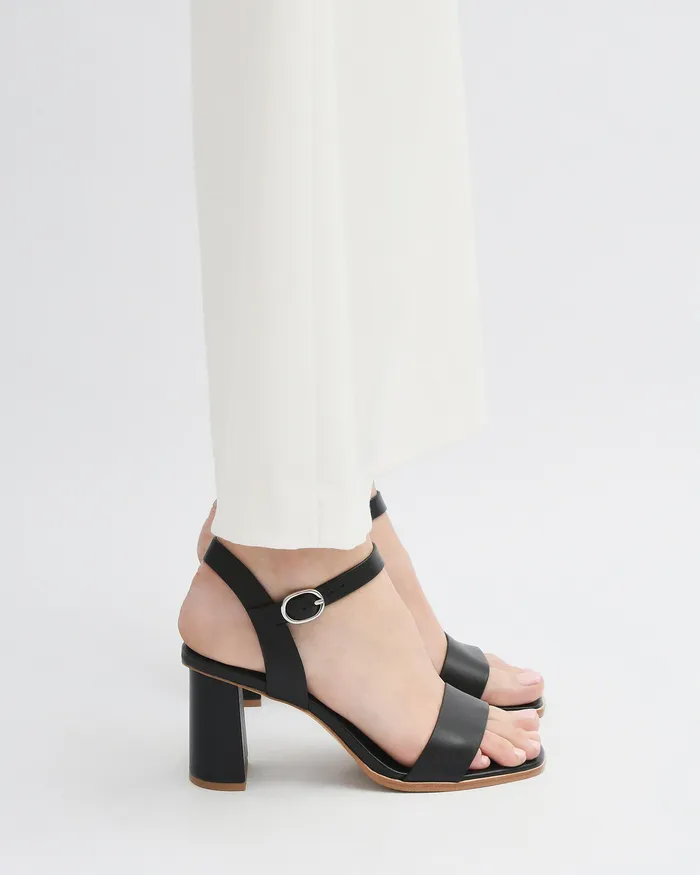 HIGH SANDALS jomercer Women Calais high heel sandals black leather