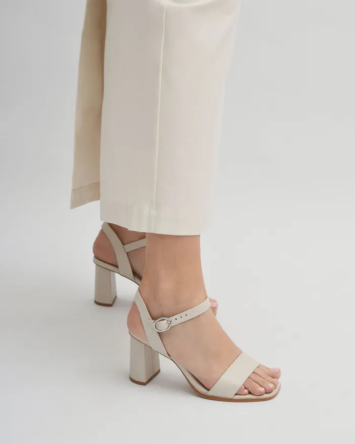 HIGH SANDALS jomercer Women Calais high heel sandals bone leather
