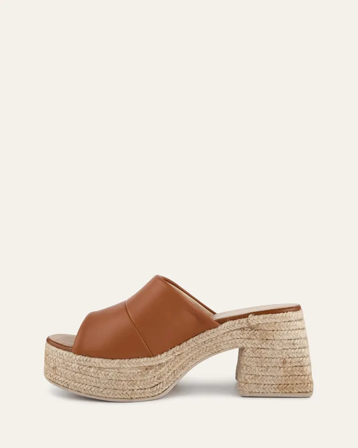 HIGH SANDALS Women jomercer Kristen high heel espadrille sandals tan leather HIGH SANDALS Women jomercer Kristen high heel espadrille sandals tan leather