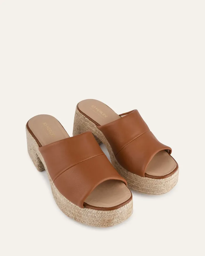 HIGH SANDALS Women jomercer Kristen high heel espadrille sandals tan leather HIGH SANDALS Women jomercer Kristen high heel espadrille sandals tan leather