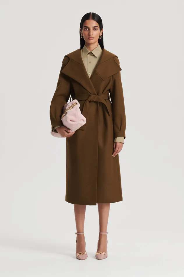 HOODED DUFFLE KHAKI Coats Scanlan Theodore Women