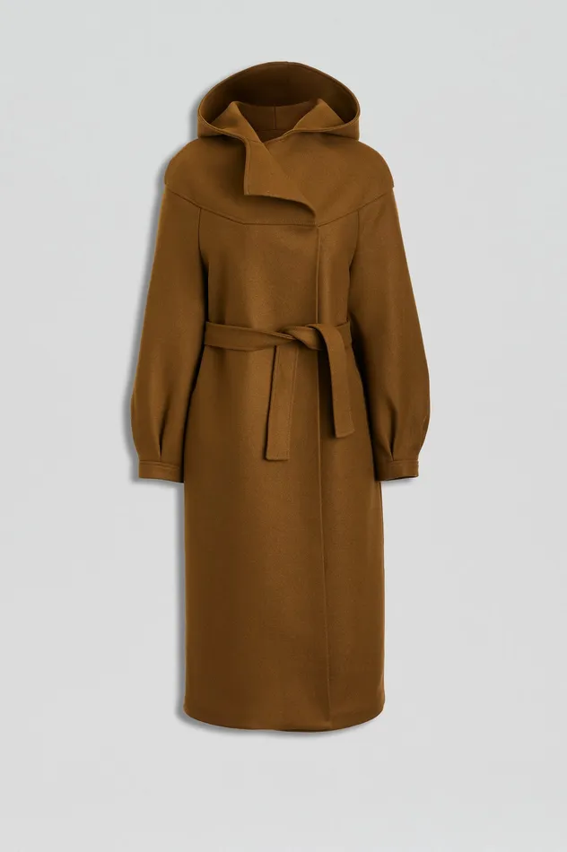 HOODED DUFFLE KHAKI Coats Scanlan Theodore Women HOODED DUFFLE KHAKI Coats Scanlan Theodore Women