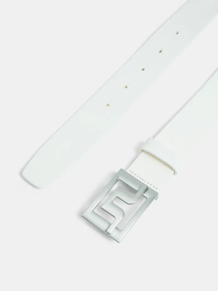 JLindeberg Slater 40 White Leather Men Golf Belts