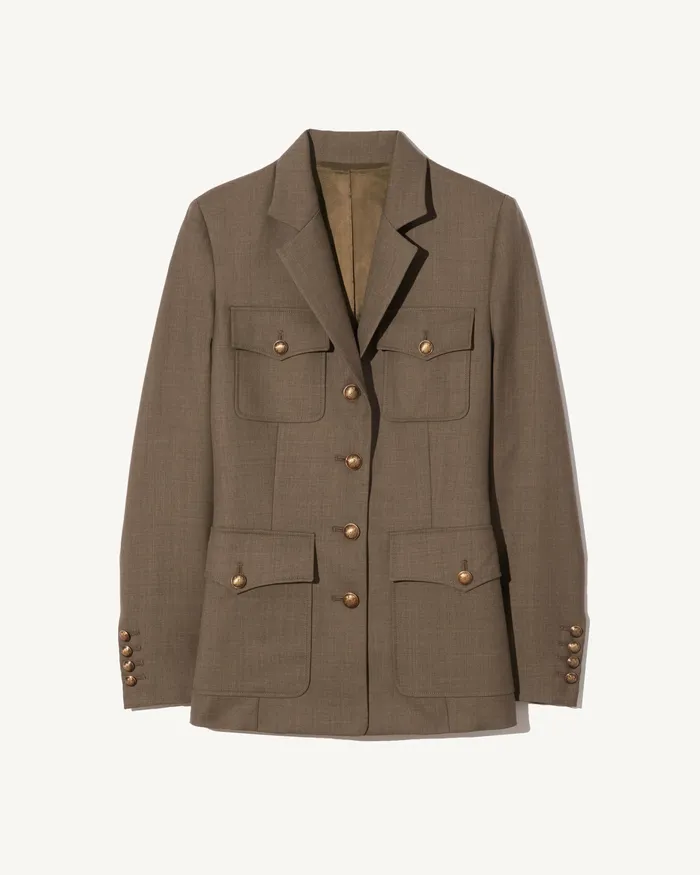 Jackets and Blazers Nili Lotan Women NELSON JACKET Taupe Grey