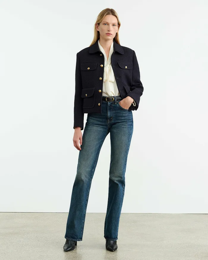 Jackets and Blazers Women Nili Lotan PAOLA JACKET Dark Navy